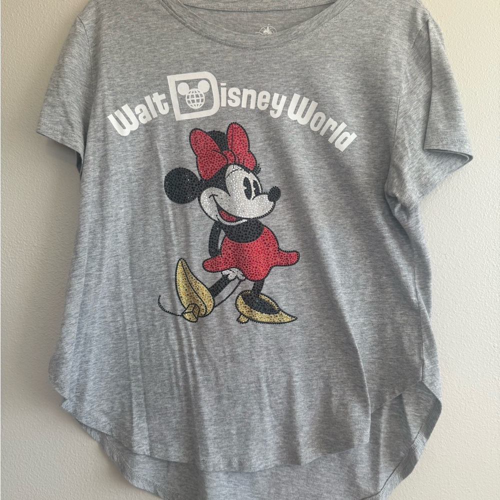 Disney Minnie Mouse Gray Short Sleeve Tee